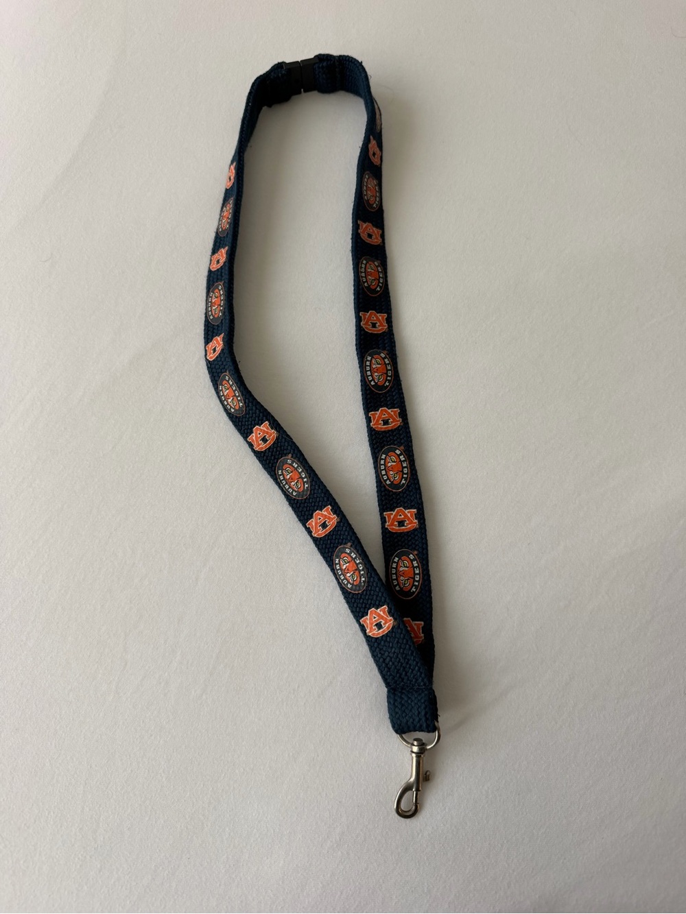 Navy and Orange Team Logo Lanyard Key & Card Holder
